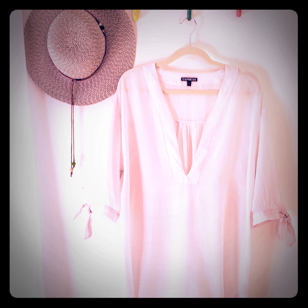 Express White Swim Cover Up Size Medium